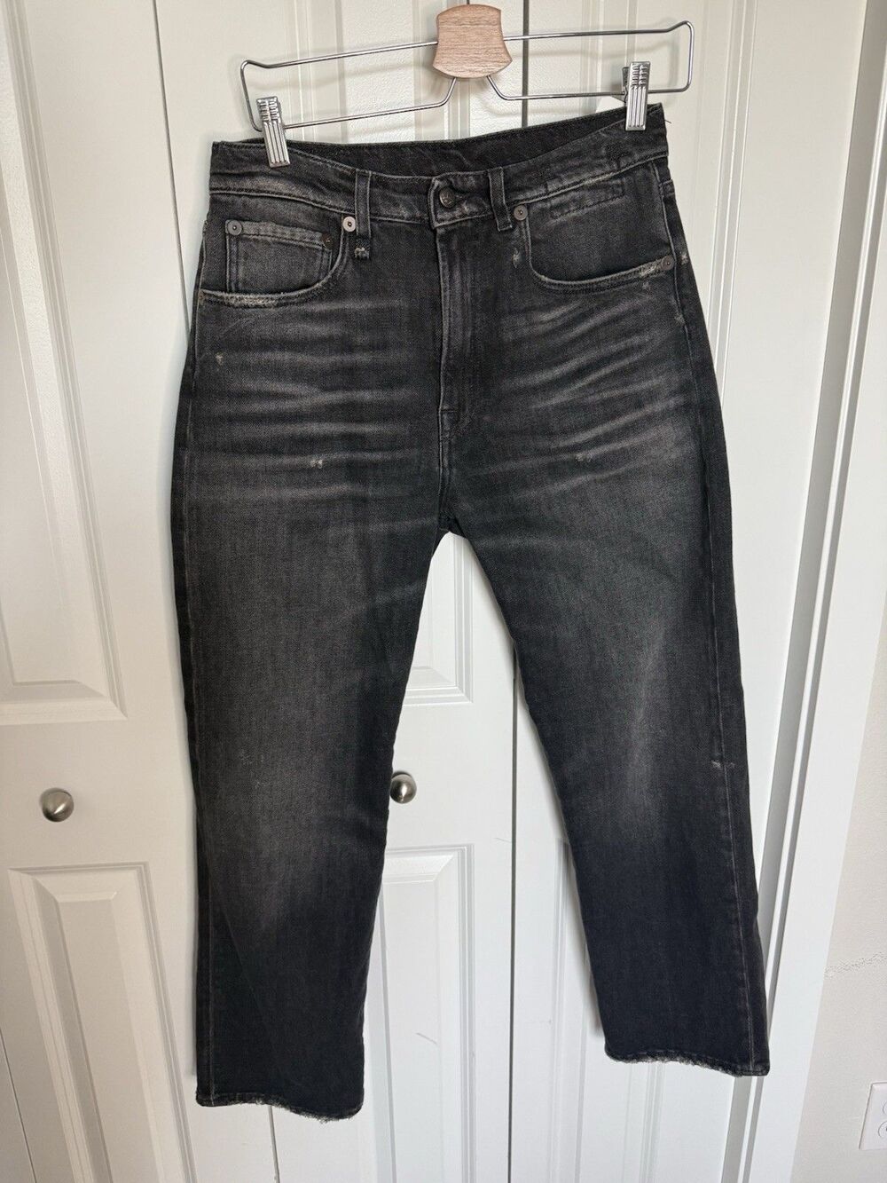 R13 Jeans Women’s Cuffed Ex Boyfriend Jean Abbey Black Size 25